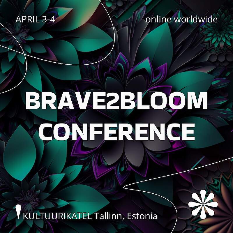 Jagame oma koostööpartneri, naiste kevadise ettevõtluskonverentsi Brave2Bloom üleskutset! 3.-4. aprillil Kultuurikatel Brave2Bloom Konverents ambitsioonikale naisele, et vahetada mõtteid, saada uusi värskeid ideid ja luua kontakte. Korraldajate eesmärk on julgustada naisi tegema oma elus auditit ja leidma endas potentsiaali ettevõtlusega alustamiseks. Täna on naise hääl ühiskonnas tugevam, roll laiem ning väljavaated ettevõtluses oma teadmiste rakendamiseks üha paremad. Brave 2 Bloom loob uuteks algusteks hea (re)stardiplatvormi, kus konverentsi raames tuuakse kuulaja ette nii erinevates sektorites tegutsevate naiste edulood, praktilised soovitused kui uued põnevad teadmised. Lisainfo: www.brave2bloom.com Õitse koos meiega!